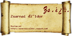 Zsarnai Áldor névjegykártya